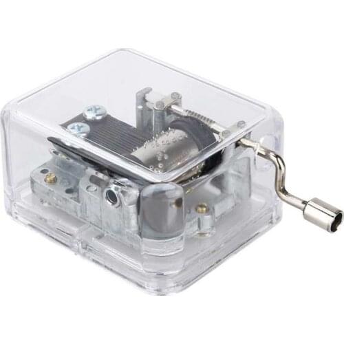 Music Box DIY Craft Vintage Musical Gold Hand Hurdy Gurdy Swan Lake Edelweiss Lullaby 5 Songs Music Boxes Christmas Gifts