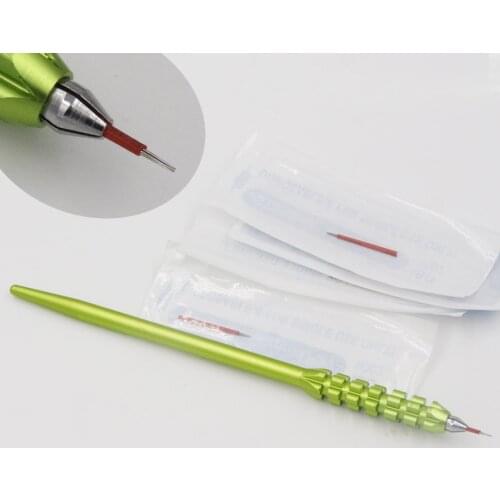 Stainless steel microblading manual eyebrow tattoo pen permanent makeup eyebrow pen with 10pcs needle blade eyebrow tattoo pen