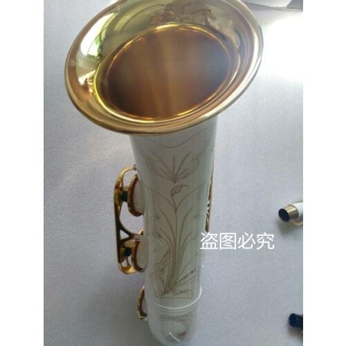 Tenor Saxophone Brand New Professional Tenor Sax High-Grade White Gold key With Case Reeds Neck Mouthpiece Free case