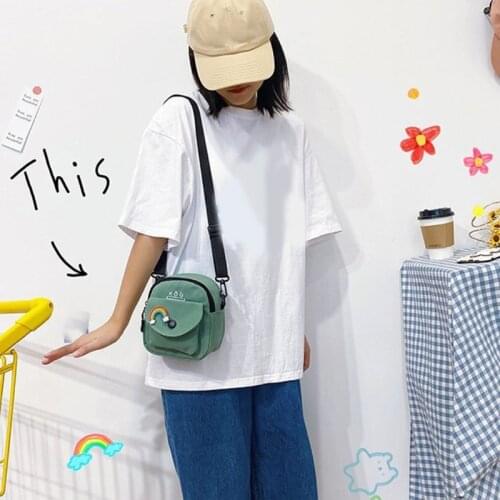 Casual One-shoulder Small Square Bag Small Canvas Crossbody Bag Casual Bag Canvas Leisure Crossbody Bag for Men Women