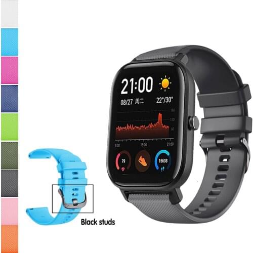 For xiaomi huami Amazfit GTR 42/47mm smart watchstraps Silicone bands bracelet For Huami Amazfit 2/2S/GTSAmazfit Bip Replacement