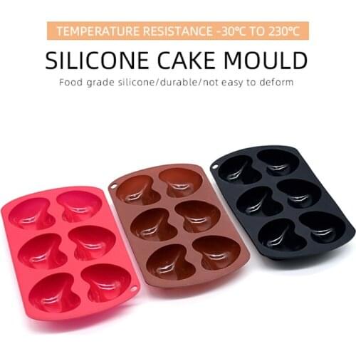 Loving Heart Shape Silicone Fondant Mold DIY Sweet Heart Chocolate Candy Paste Mousse Cake Decorating Tool Mold Kitchen Cocina