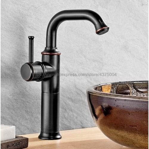 Kitchen Faucets Black Oil Rubbed Brass Kitchen Sink Faucet Hot And Cold Water Brass Taps Kitchen Mixer Tap Nsf092
