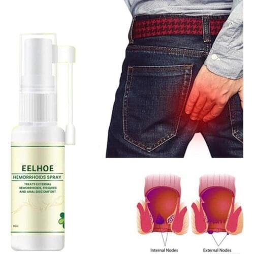 30ml Natural Herbal Hemorrhoid Treatment Spray Ointment Internal External Treatment Medical Cream Anal Fissure Pain Relief