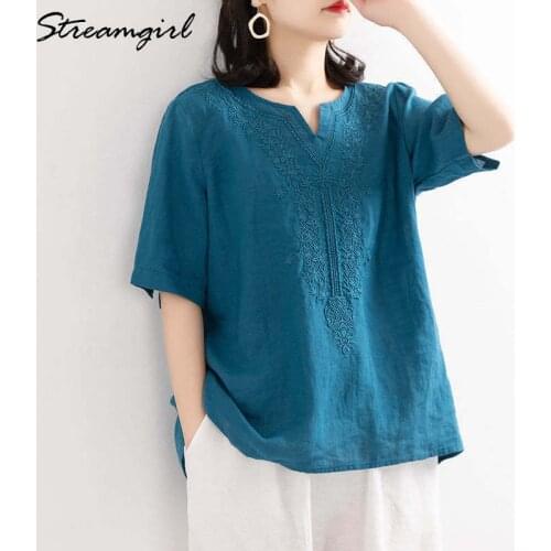 Streamgirl Blouses With Embroidery