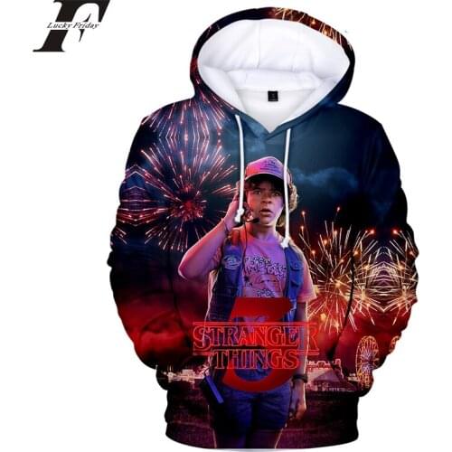 Kpop Stranger Things 3D Print Hooded hoodies sweatshirts Horror TV series Stranger Thing hoodie Men/Women Harajuku Clothes