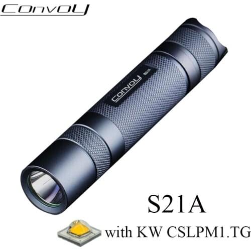 Flashlight Convoy S21A with KW CSLPM1.TG Led Torch 21700 Flash Light Linterna Camping Fishing Outdoor Sports Lighting Latarka