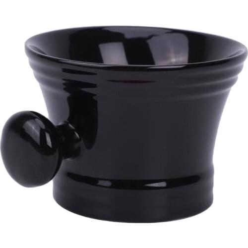 Yaqi Black Color ABS Plastic Shaving Bowl For Men Shaving Brush