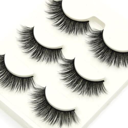YOKPN D-1 cross Natural Long 3D False Eyelashes Handmade Soft Cotton Thread Thick Fake Eyelashes Smoke Banquet Makeup Eye Lashes