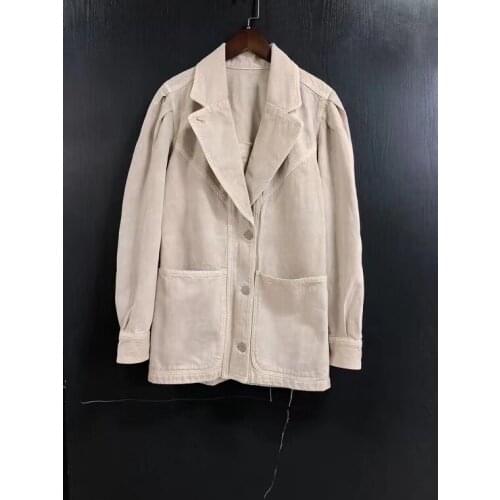 Women Notched Single-Breasted Coat 2021 Autumn Winter Ladies Long Sleeve Fashion Jacket Outwear Top With Double Pockets