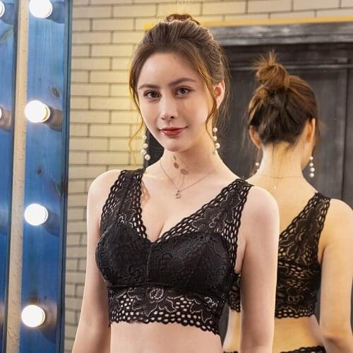 2020 Fashion Sexy Lace Bras For Womens Push Up Bralette Wireless Bra Top Women Underwear Intimates Brassiere Lingerie