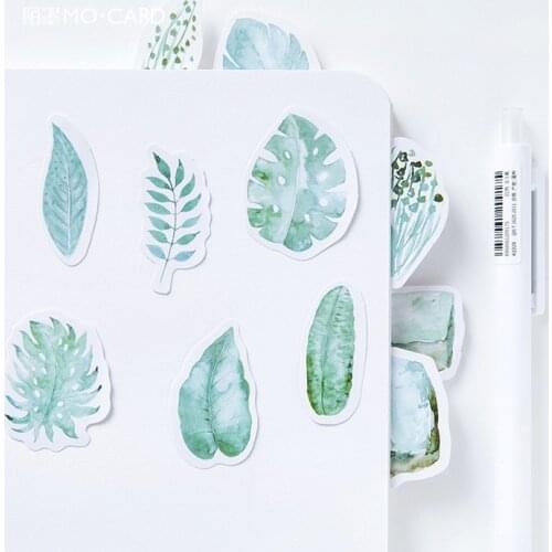 45 pcs/pack Natural Leaves Decorative Sticker Set Diary Album Label Stickers DIY Stationery Stickers Gift Diary Deco Pack