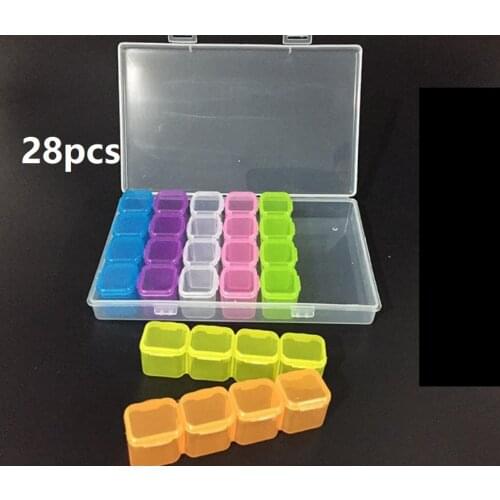 Diamond painting accessories diamond embroidery box rhinestone stickers tools plastic slots beads organizer home storage boxes