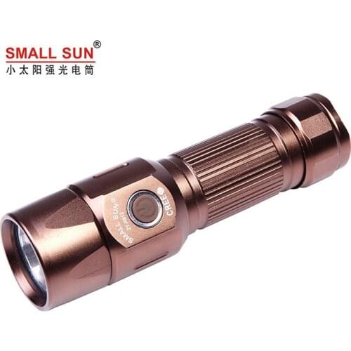 SMALL SUN Aluminum super powerful led rechargeable flashlight Use Large capacity battery 2665 Lithium Ion Battery Night Riding