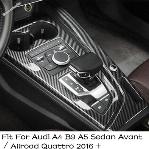 Lapetus Center Control Gear Shift Panel Cover Trim For Audi A4 B9 A5 Sedan Avant / Allroad Quattro 2016 - 2020 Stainless Steel