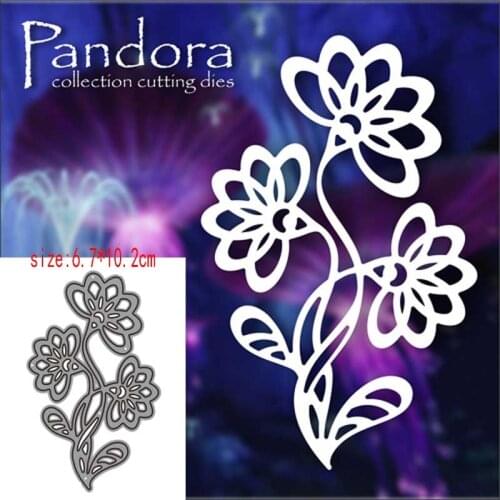 Floral greeting card decoration Metal Cutting Dies for DIY Craft Making Paper Greeting Cards Shadow Background Scrapbooking New