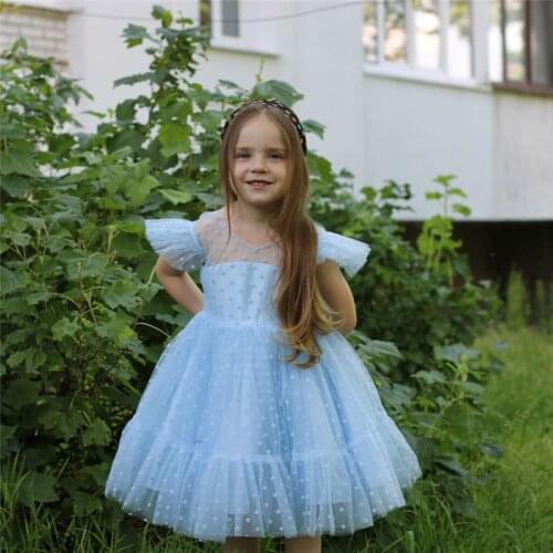 Kids Girl Dress Party Summer Tutu Fluffy Girl Flower Wedding Gown Children Formal Wear Teens Girls Birthday 8 10 Years Dresses