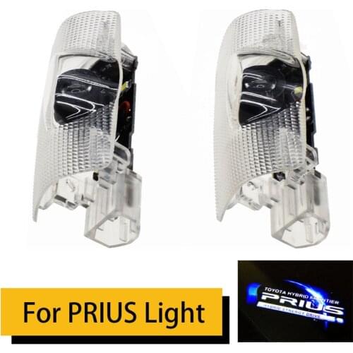 Door decorative lamp, 2-piece set, For Toyota Prius laser headlamp, interior welcome lamp car door logo light
