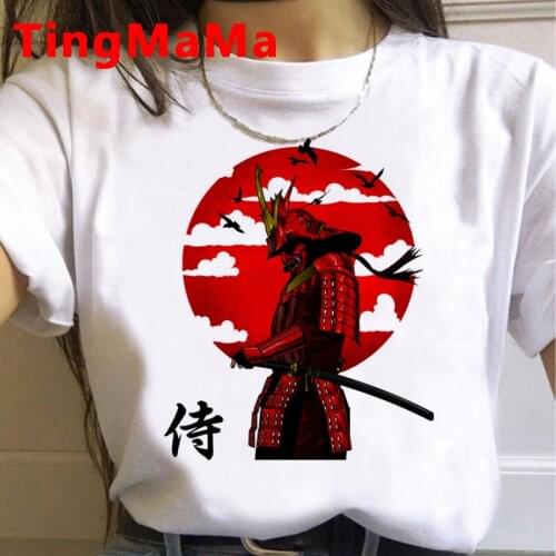 Hot Japanese Samurai Graphic Tees Men Kwaii Anime Graphic Tees Summer Tops Cartoon T-shirt Unisex Funny Harajuku Tshirt Male