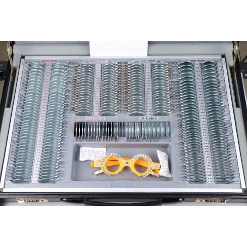 Trial Lens Set Kit 266 pcs Optical lenses with Metal Rim in Leather Case and a Free Trial Frame
