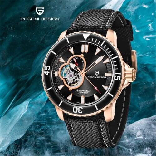 PAGANI DESIGN New stainless steel 100m waterproof nylon with sapphire glass NH39 luxury mechanical watch