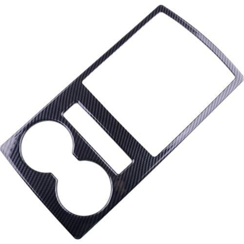 Gear Shift Panel Cup Holder Cover Trim Frame Carbon Fiber Style ABS Fit For Mitsubishi Pajero 2007 2008 2009 2010 2011 2012-2019
