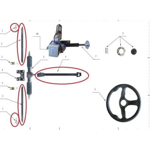 2pcs left and 2pcs right steering tie rod ball joint suit for KAZUMA JAGUAR500 500CC ATV QUAD BIKE