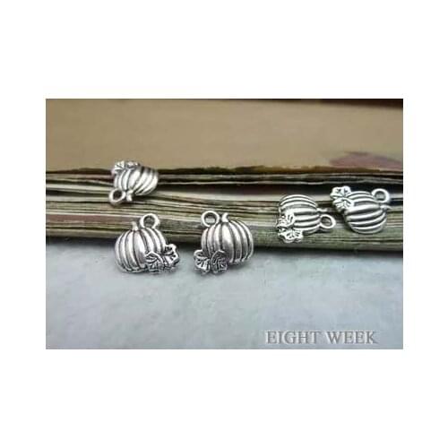 Zinc alloy pendant jewelry accessories diy handmade material charms ancient silver pumpkin 10 * 11 mm