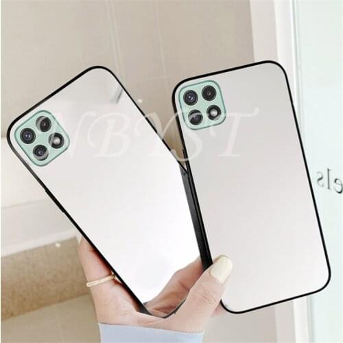 Full Mirror Soft Cases For Samsung Galxy A03S A22 A32 4G A52 A72 A12 A42 A02S 5G M12 M42 S20 S21 FE Bling Plating Silicone Cover