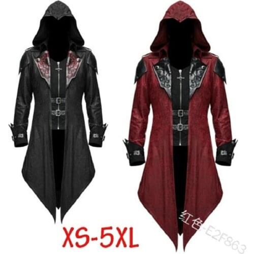 Renaissance Navigator Men Knight Cosplay Medieval Costume Bomber Ranger Victoria Grooms Patchwork Steampunk Coat Carnival Party
