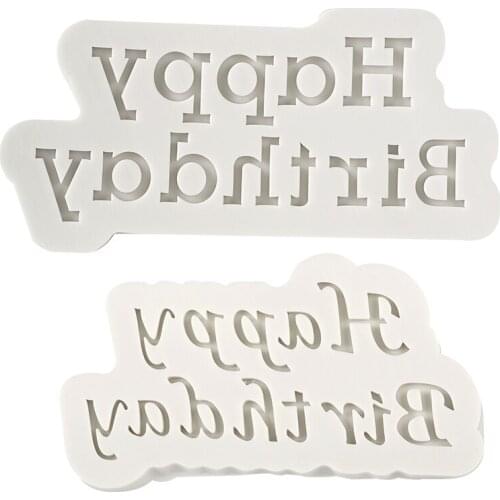 Cake cake silicone mould birthday happy chocolate silicone letter baking mold