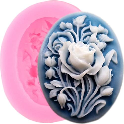 Rose Silicone Mold Flower Cupcake Topper Fondant Cake Decorating Tools Polymer Clay Candy Molds Chocolate Gumpaste Moulds