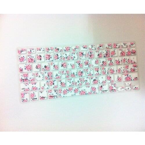 For Apple Mac MacBook Pro 13 15 17 Air Retina 13" Free Shipping US Floral Flower Silicone Keyboard Cover Skin Protective film