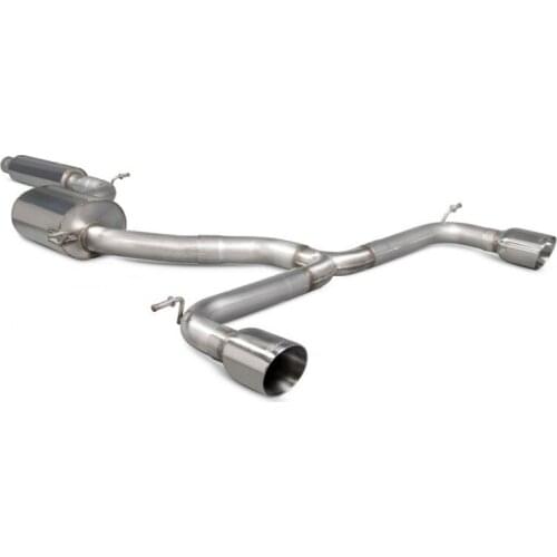 3 "Scorpion Non Resonated Cat Back Exhaust system Polished Tips FORGE FMSVWS043