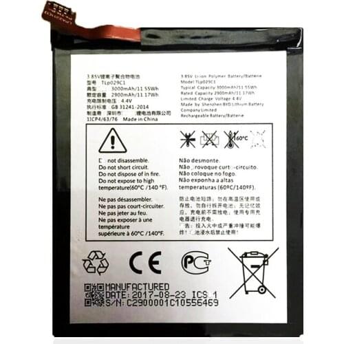 Original smartphone battery for Alcatel 3C / A30 (3.8V, 3000 mAh, TLp021C1 / TLP029C7)