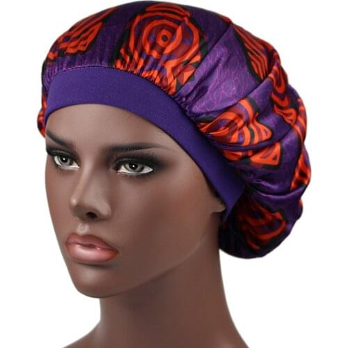 Printting Fabric Women Bonnet Sleepping Turban Cap