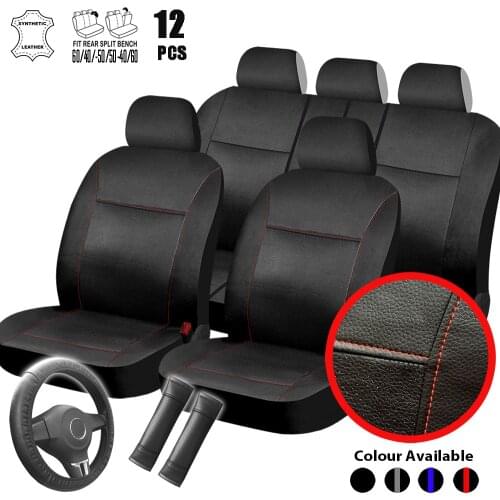Synthetic Leather Universal Full set Car Cover Interior Accessories Auto PVC Protector Car Seat Cover