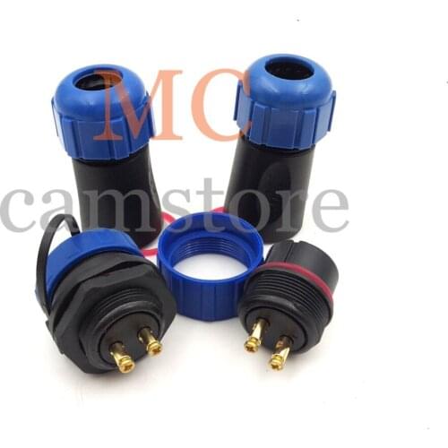 SP21 waterproof Connector 2 pins, No need to welding waterproof connectors, ip68 LED connection cable male and female