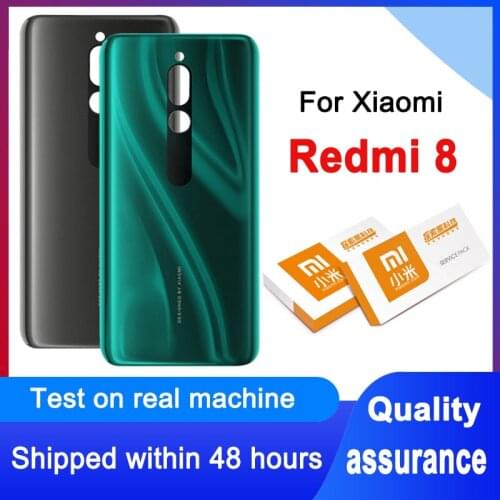 High Quality Back Housing Replacement For Xiaomi Redmi 8 Back Cover Battery With Adhesive Sticker For Xiaomi Redmi 8 Rear Cover