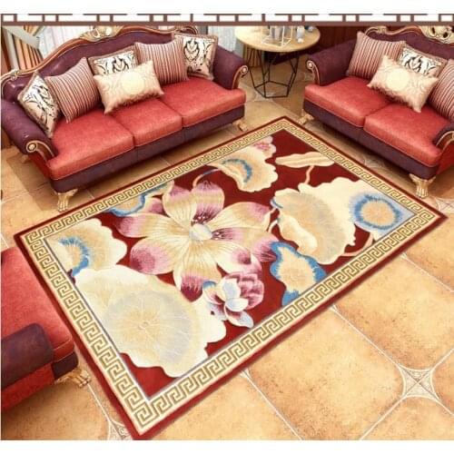 Japan style 100% wool Carpets For Bedroom hallyway Non-slip Modern Area Rug Carpet Floor Door Mat Delicate Red Thicken carpets