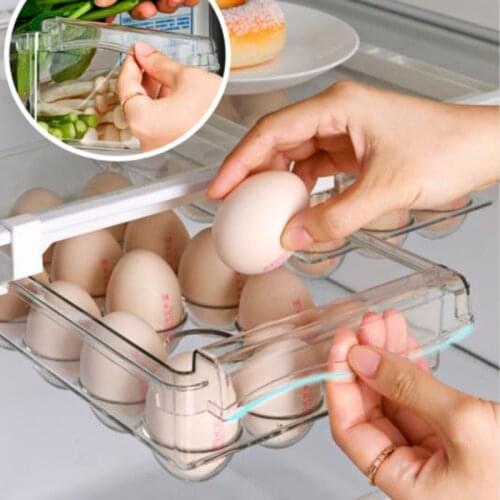 Drawer Type Egg Storage Box Refrigerator Kitchen Egg Storage Rack Kitchen Accessories Organizador Keep Fresh Kitchens Organizer