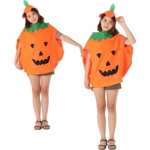 Women Men Pumpkin Costume Halloween Costume For Adult 2-Pieces Sets Pumpkin Party Cosplay Costume