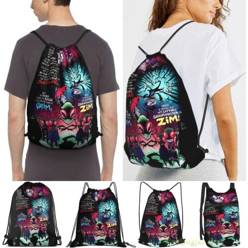 Invader Zim - Issue 12 Women Drawstring Sackpack Gym Bags Men Outdoor Travel Backpacks For Training Fitness Swimming Bag