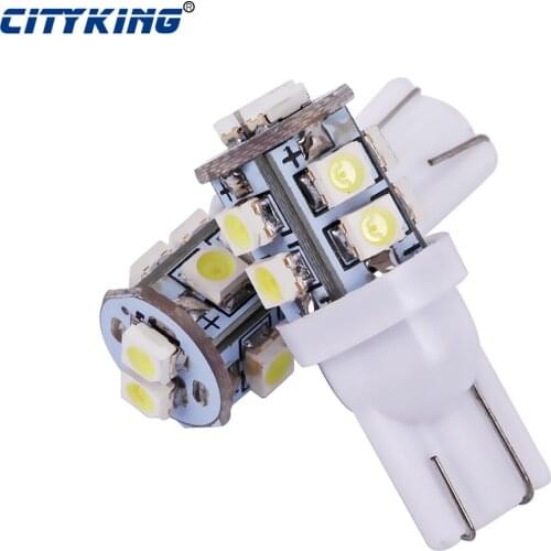 1000pcs/lot Auto led W5W T10 10LED 3528 1210 t10 10SMD LED car styling W5W 168 Wedge Door Instrument Side Bulb Lamp