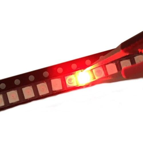 3000PCS 12-20LM 2835 Red SMD LED 0.2W high bright light emitting diode chip leds 620-625NM PLCC-2 60Ma SMD/SMT 3528 Red