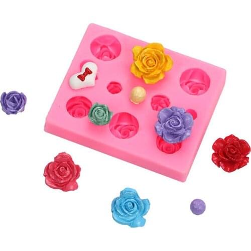 8.5*1.1CM DIY Sugar Craft Cake Vintage Petal Size Rose Cake Silicone Mold Fondant Mold Cake Decorating Tools Gum Paste Mold