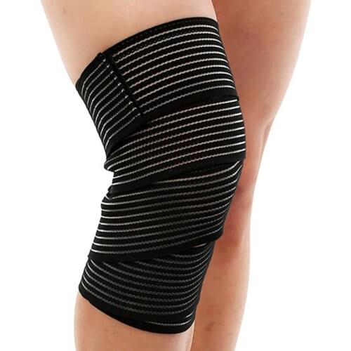 1 Piece High Elastic Bandage Knee Support Pad Warm Running Outdoor Sports Leggings Kneepad Anti-sprain Medical Protective Gear