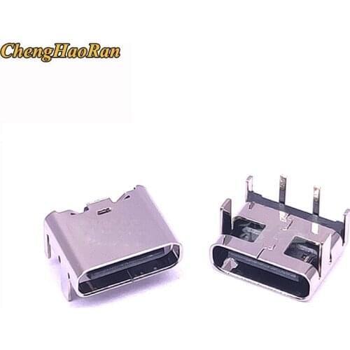 ChengHaoRan 1pcs Micro USB JACK 3.1 Type-C 6pin 2pin 2p female Connector For Mobile Phone Charging port Charging Socket