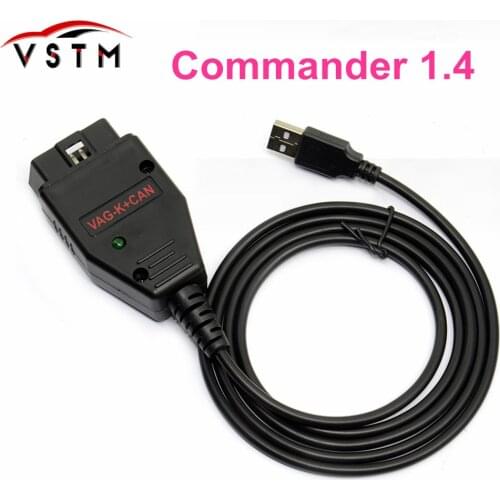 Super VAG K+CAN Commander 1.4 with FTDI FT232RL PIC18F258 Chip OBD2 Diagnostic-tool Interface Cable for VW / AUDI / SKODA / SEAT