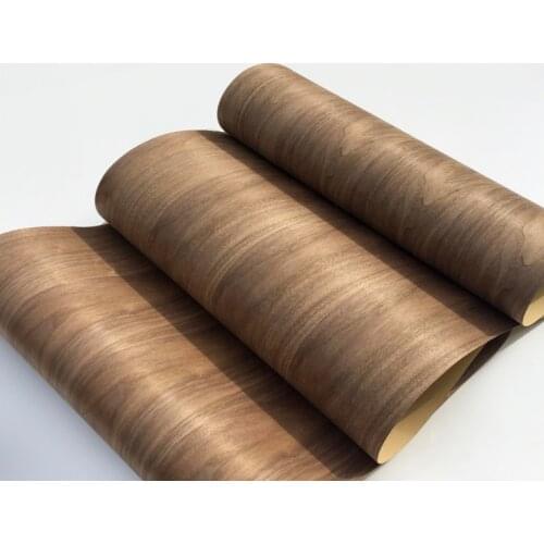 1Piece Lengh:2.5meters Width:55cm Thickness:0.35mm Black Walnut Wood Veneer(Back Kraft Paper)